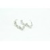 Fashion Hoop Bali Earrings White metal Gold 2 line Zircon Stones